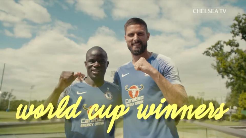  Blues duo Giroud and Kante featured in all seven games at the World Cup in Russia for Les Bleus