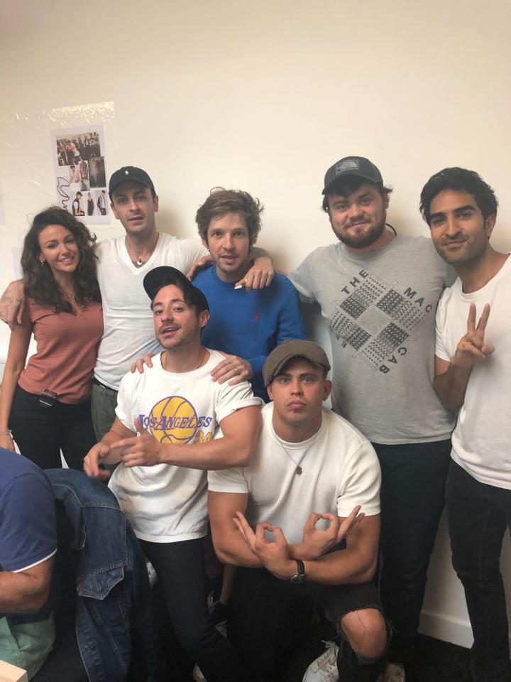  Michelle Keegan with cast of Brassic, including Damien Malony and Joe Gilgun