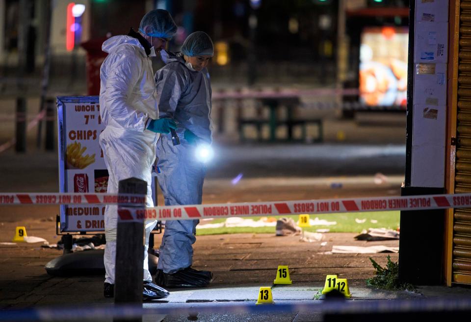  Three people were injured in the attack near Kingsbury Tube station