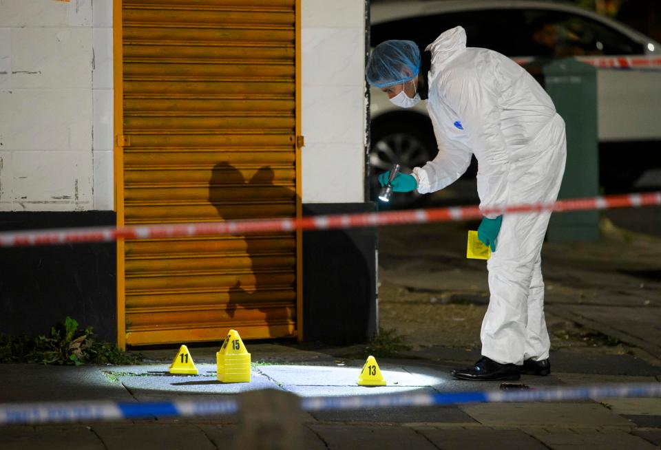  Three people were injured in the attack near Kingsbury Tube station