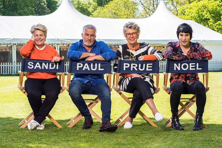  Sandi, Paul, Prue and Noel are back for The Great British Bake Off 2018