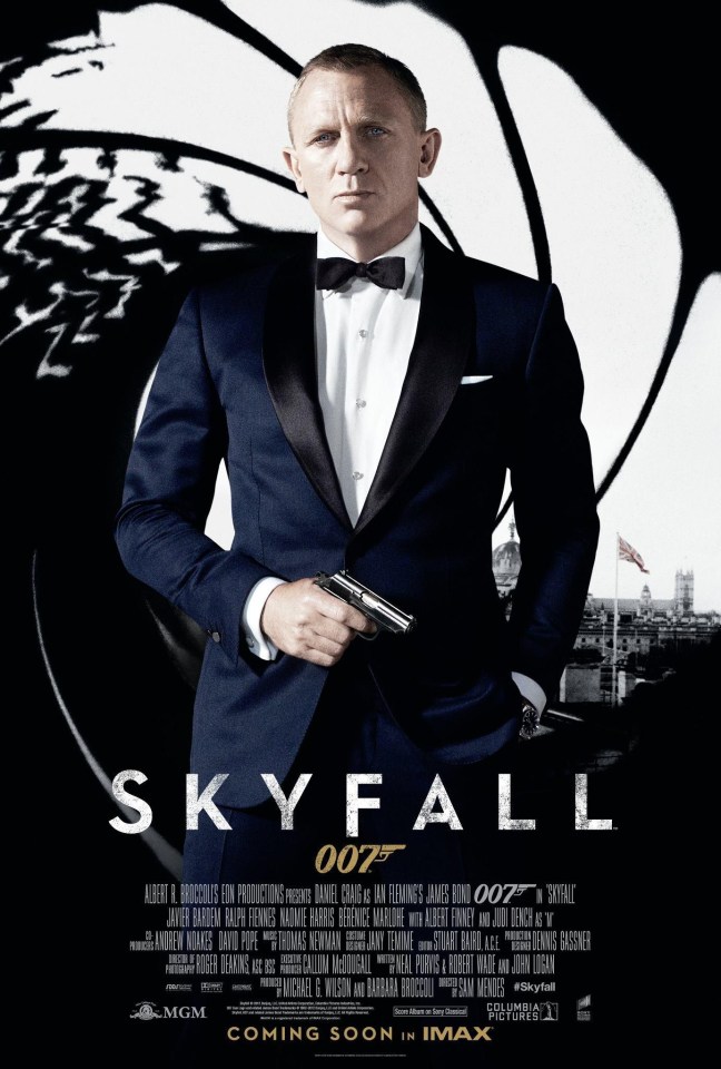 Skyfall, fronted by Daniel Craig, earned £859,087,014 worldwide