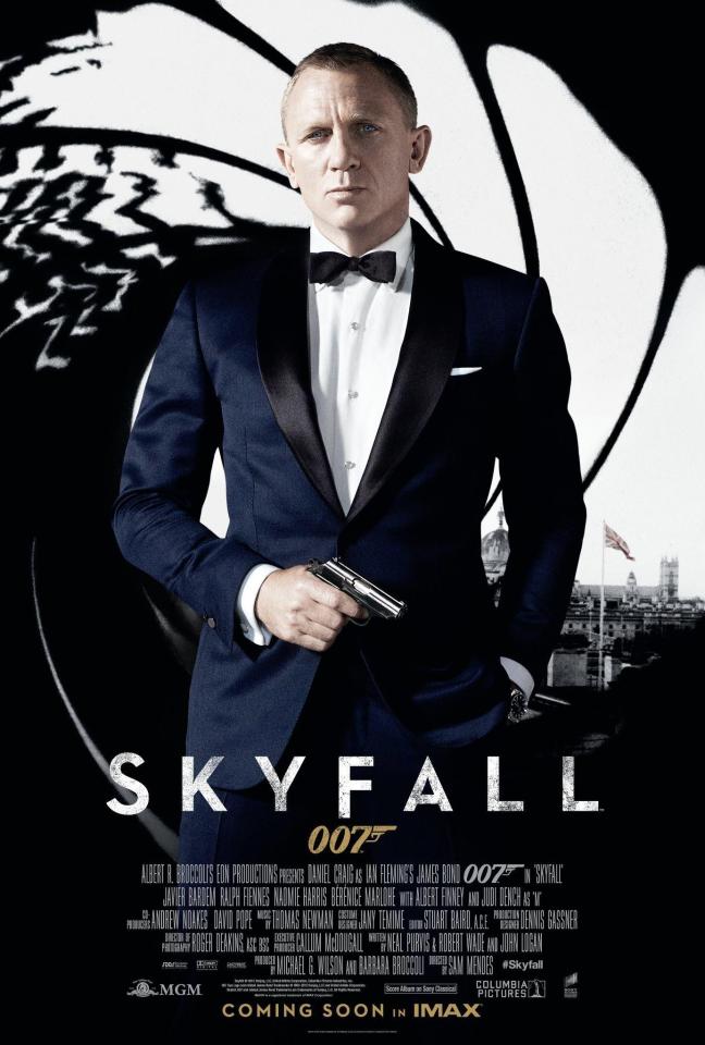  Skyfall, fronted by Daniel Craig, earned £859,087,014 worldwide