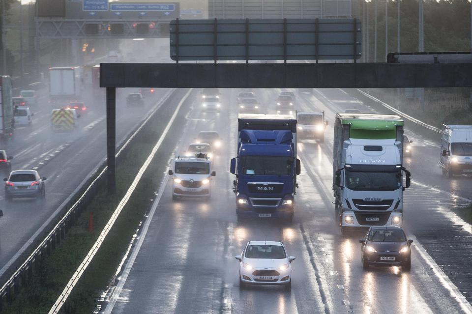  Traffic on the M62 this morning as the Bank Holiday getaway began