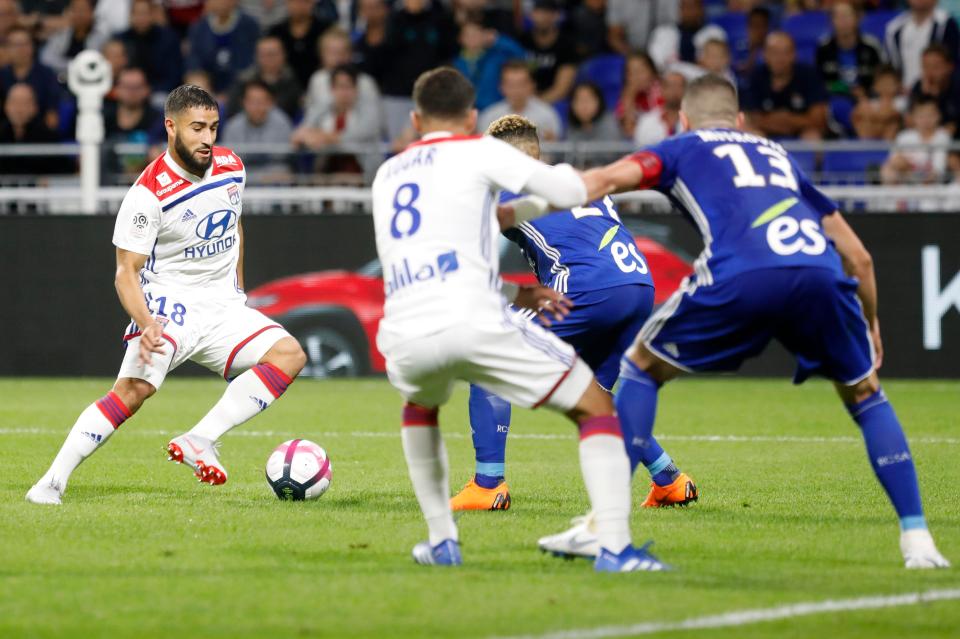  Nabil Fekir in action as Lyon beat Strasbourg in his first game of the season