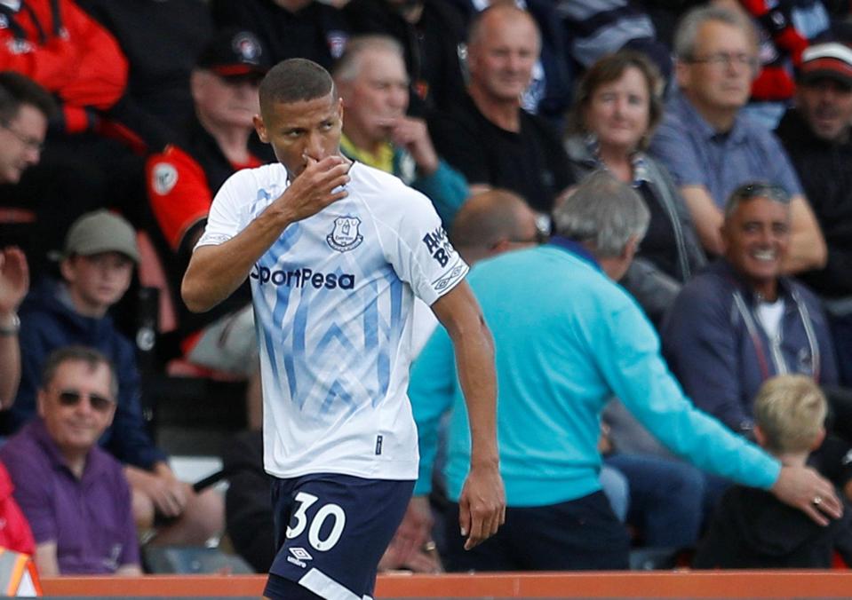  Richarlison was given his marching orders on 41 minutes for unsportsmanlike conduct