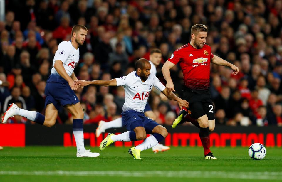  The display of Luke Shaw was one of the few bright spots from a disappointing night at Old Trafford for United