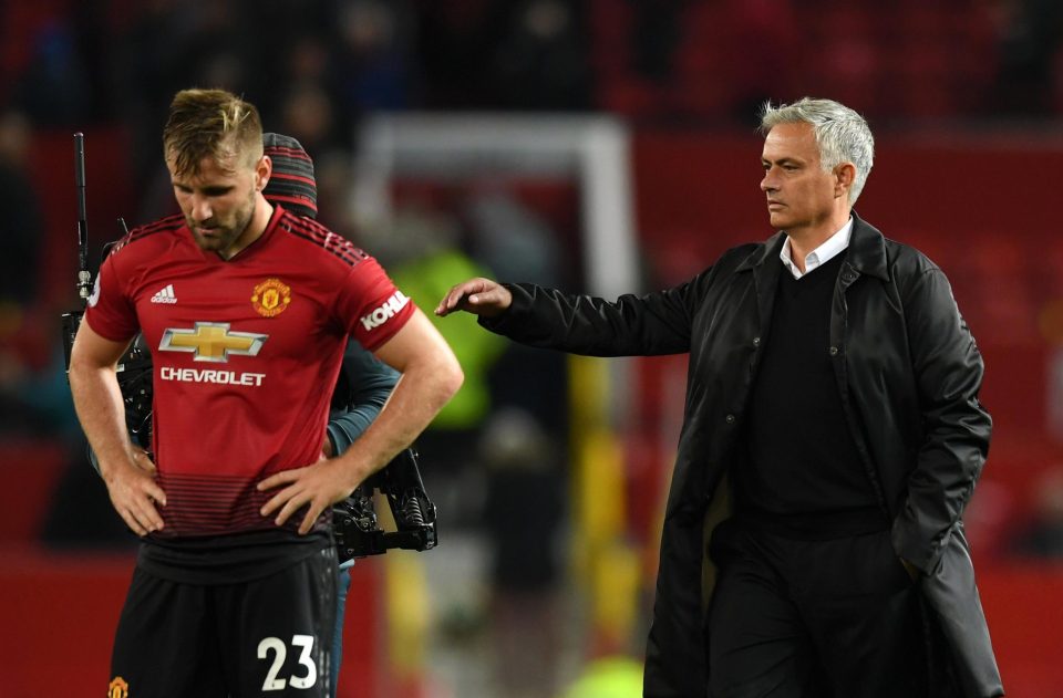  Jose Mourinho has shuffled his defence, but stuck with Luke Shaw at left back