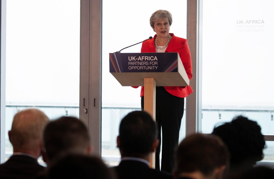 Mrs May gave a speech outlining changes to the UK’s overseas aid budget