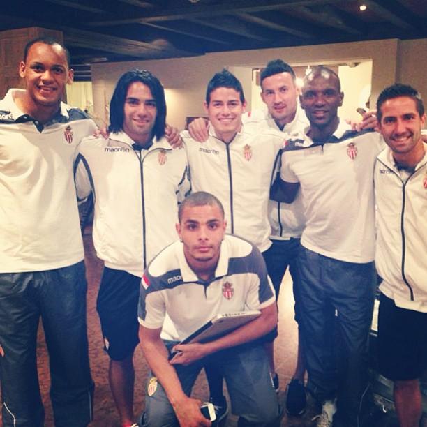  Fabinho and former teammates at Monaco, including Radamel Falcao and James Rodriguez