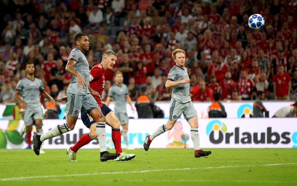  Bastian Schweinsteiger scored for Bayern Munich in the clash with Chicago Fire