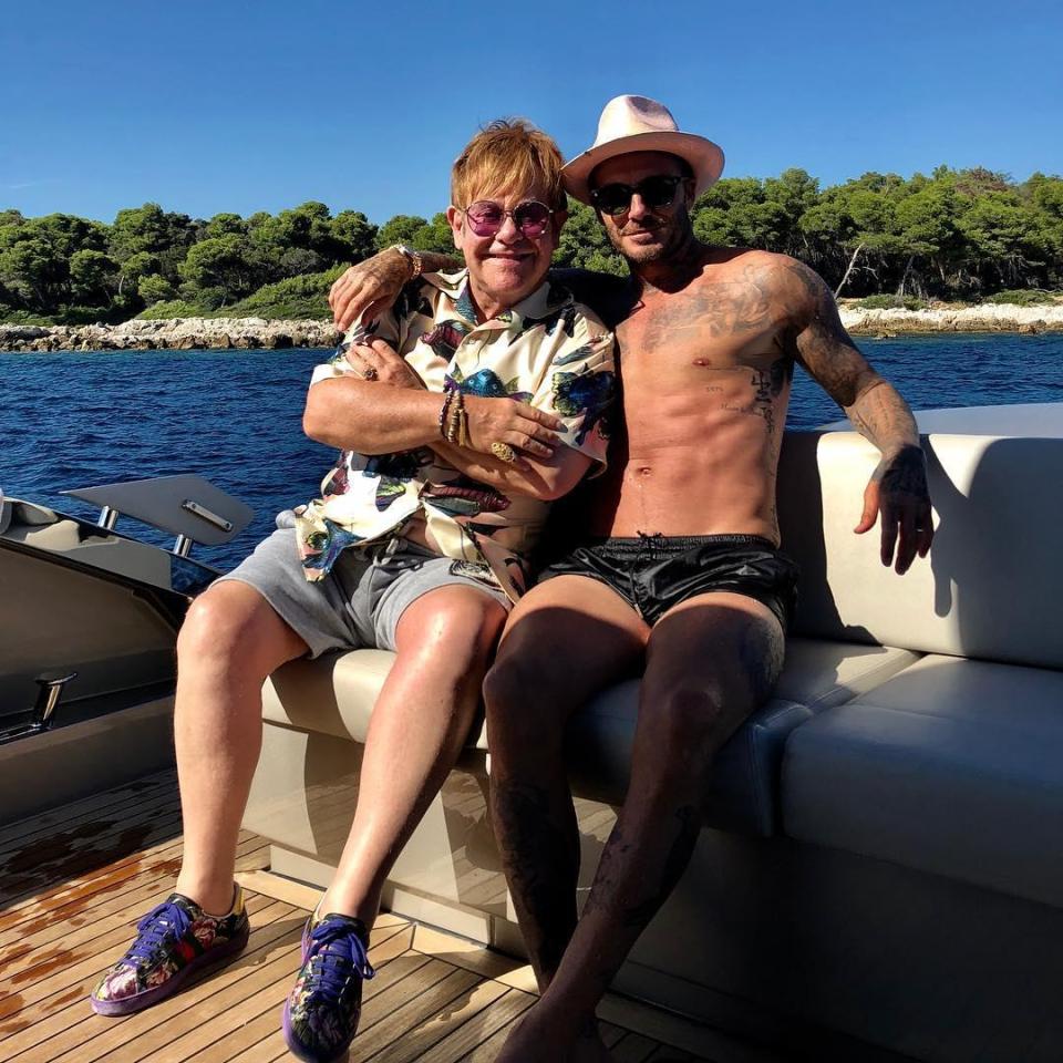  Elton shared this picture of himself with Elton