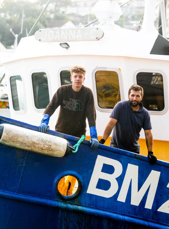 Fishermen Callum Clark and Nathan Clark onboard Joanna C, which was also caught up in the mayhem