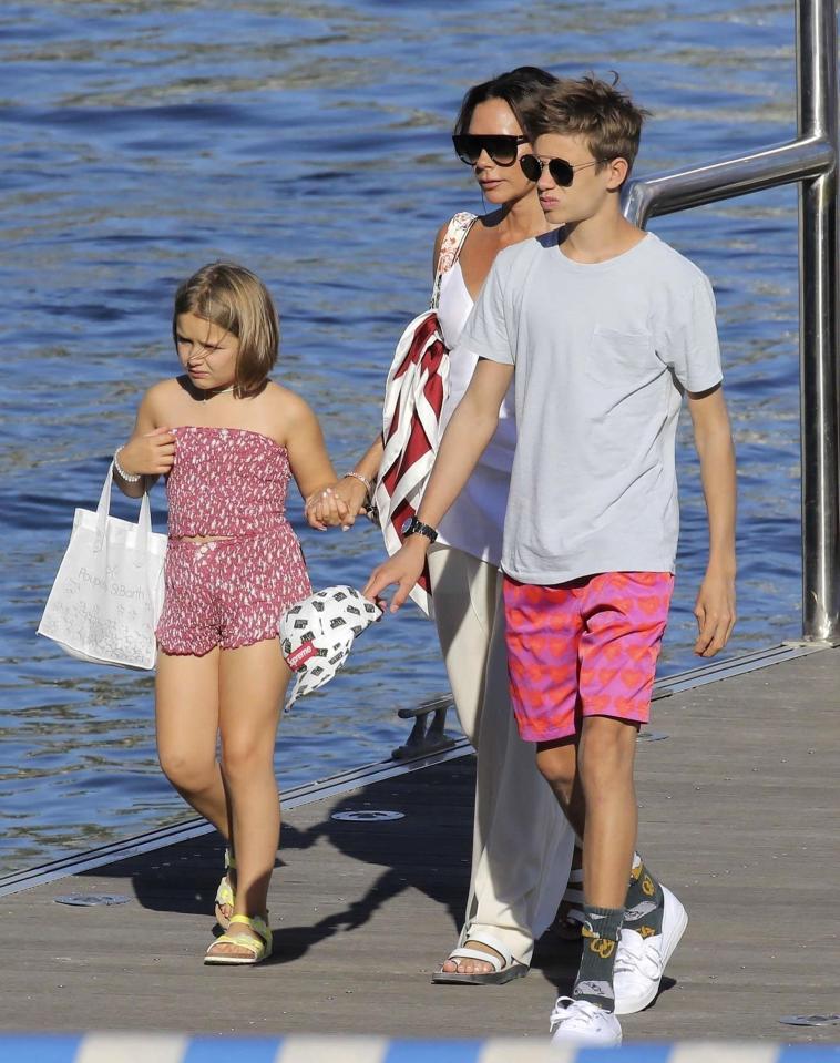  The star family were spotted in the South of France