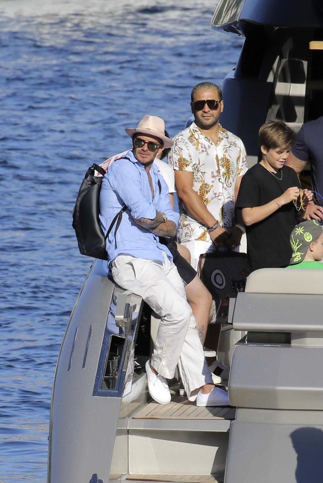  They were seen waiting to board the posh boat