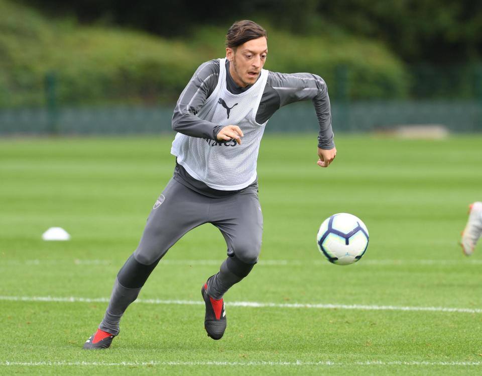  Gunners playmaker Ozil missed the victory against West Ham at the Emirates last weekend