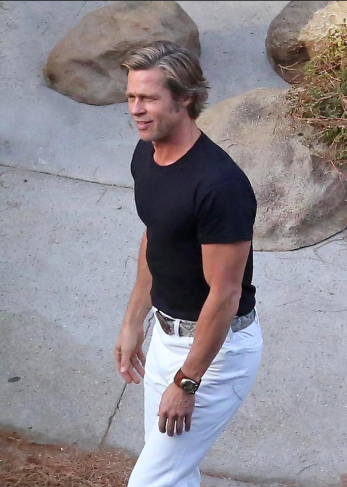  Brad Pitt is looking younger than ever on the set of Once Upon A Time In Hollywood