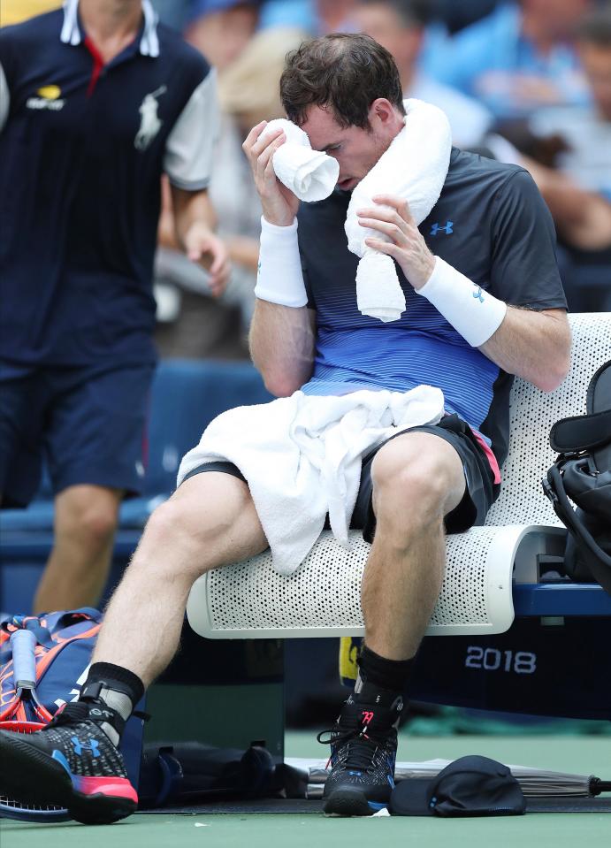 Murray suffered in the heat on Arthur Ashe as he fell in the second round to Fernando Verdasco