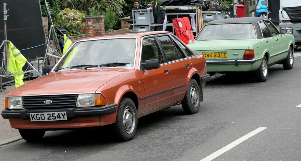 Old vintage Ford cars were featured in the shoot