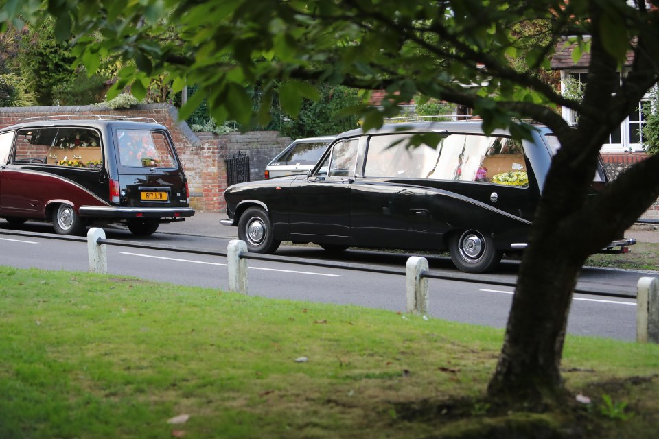 The funeral procession was filmed on location