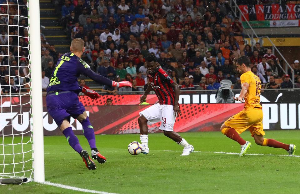  AC Milan midfielder Franck Kessie opened the scoring at the San Siro against Roma