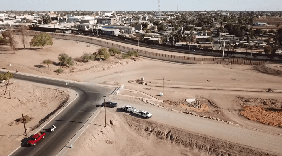  The KFC was situated at a junction close to the US-Mexico border