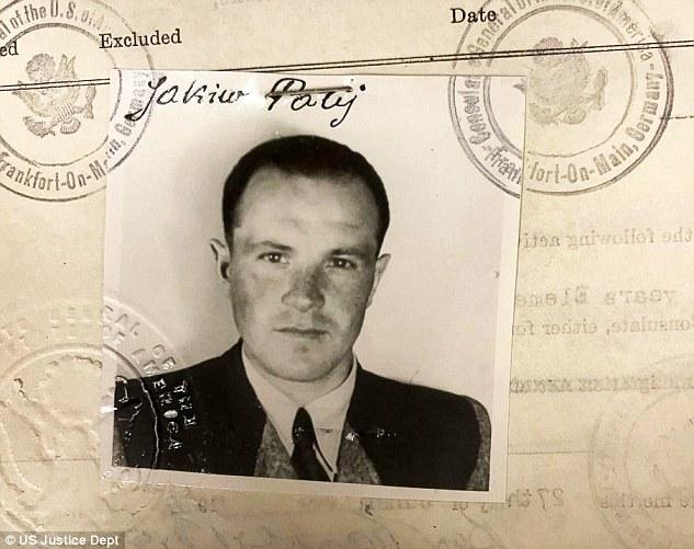  Palij, pictured in his 1949 visa photo, after entering the US in 1949 under a law meant to help refugees from post-war Europe