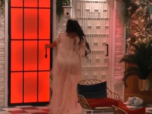  Natalie stumbled as she made her way out of CBB