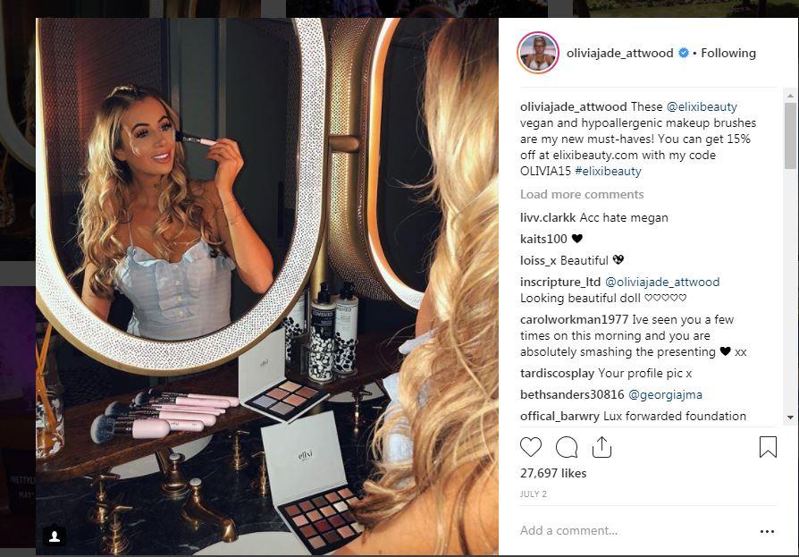  Stars of last year's Love Island such as Olivia Attwood are still plugging products on Instagram