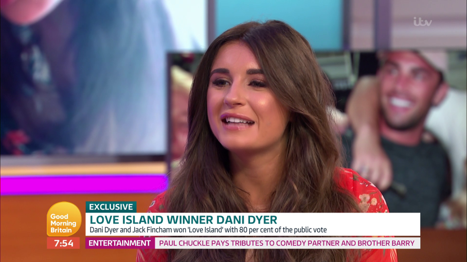  Dani appeared on today's Good Morning Britain to talk about Love Island and her relationship with Jack