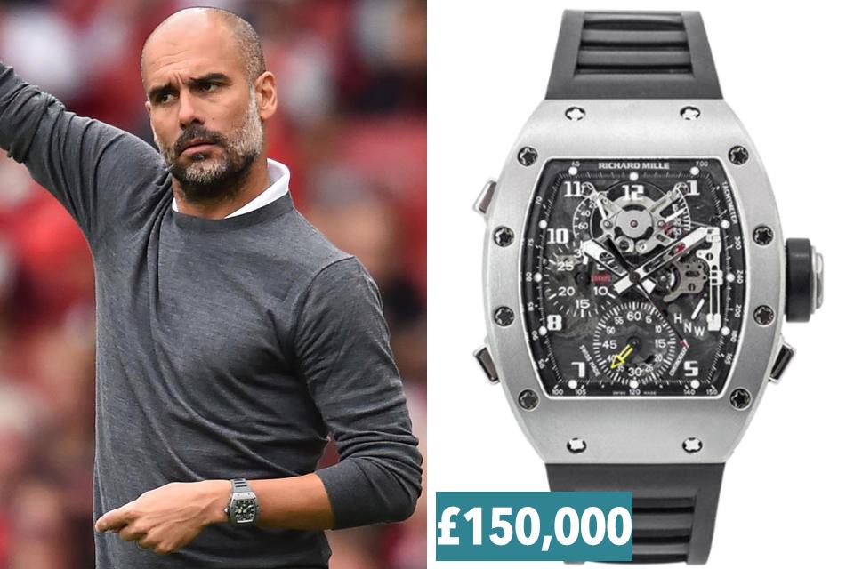  Pep Guardiola paired his flashy watch with shirt and jumper