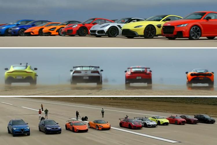 Motor Trend Channel pitted 12 superfast cars against each other in this high-octane drag race