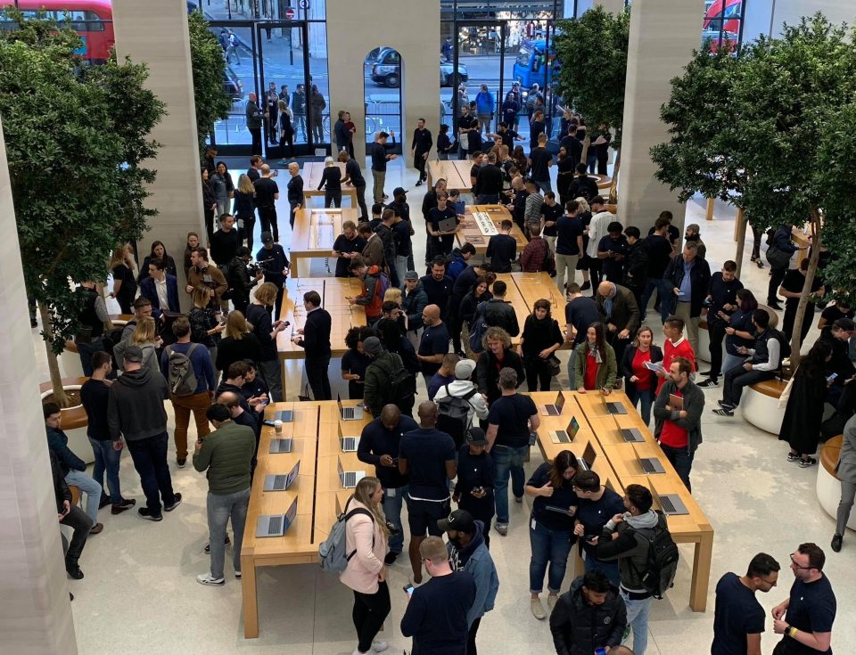  The Apple Store in London was packed out with keen iPhone fans desperate for the new models