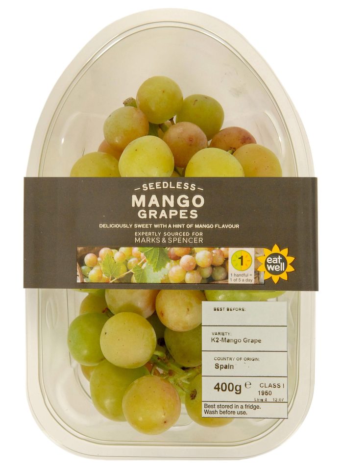  The supermarket is also selling Mango flavoured grapes too