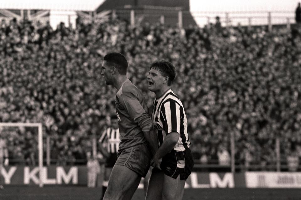  This is one of football's most iconic photographs - who would have known how close the two stars would become