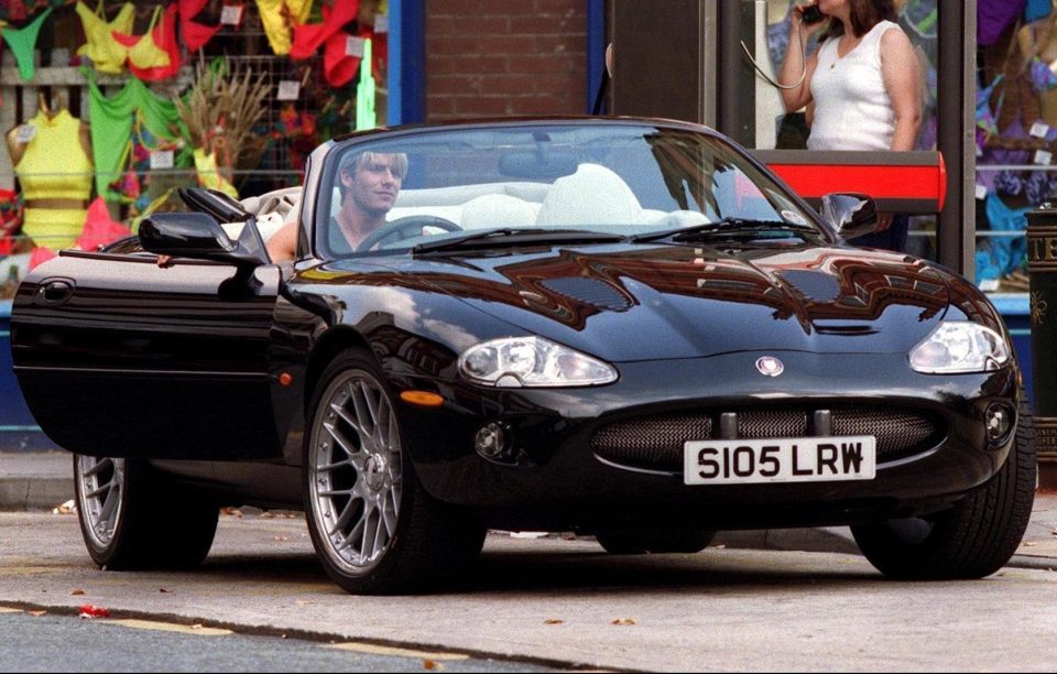  Beckham was seen driving two different Jaguar XK8 models in 1998