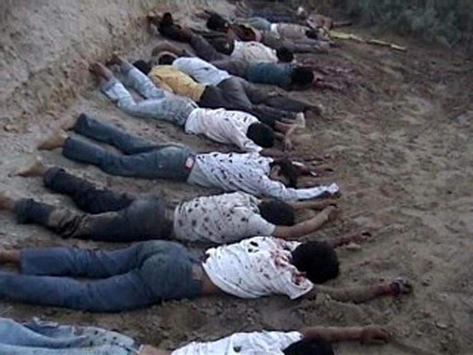  A photo taken in August 2004 from the Islamist Army of Ansar al-Sunna website shows the bodies of Nepalese men in an undisclosed location.