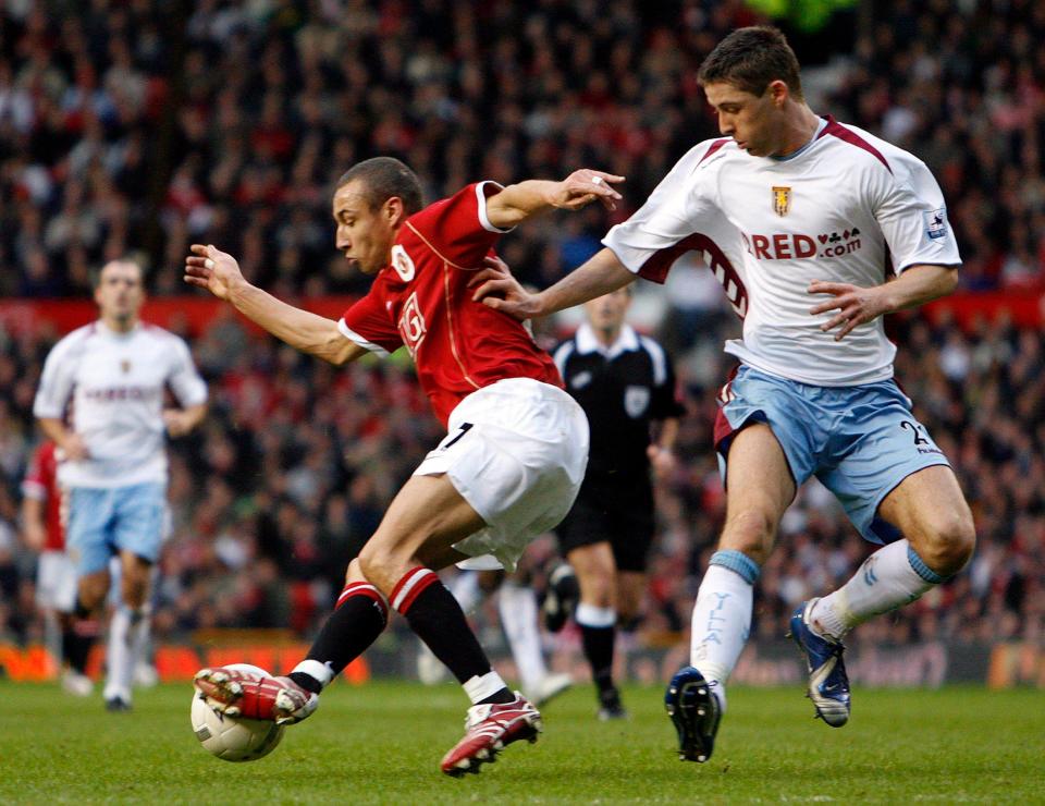  Cahill, right, spent four years at Villa before joining Bolton in 2008