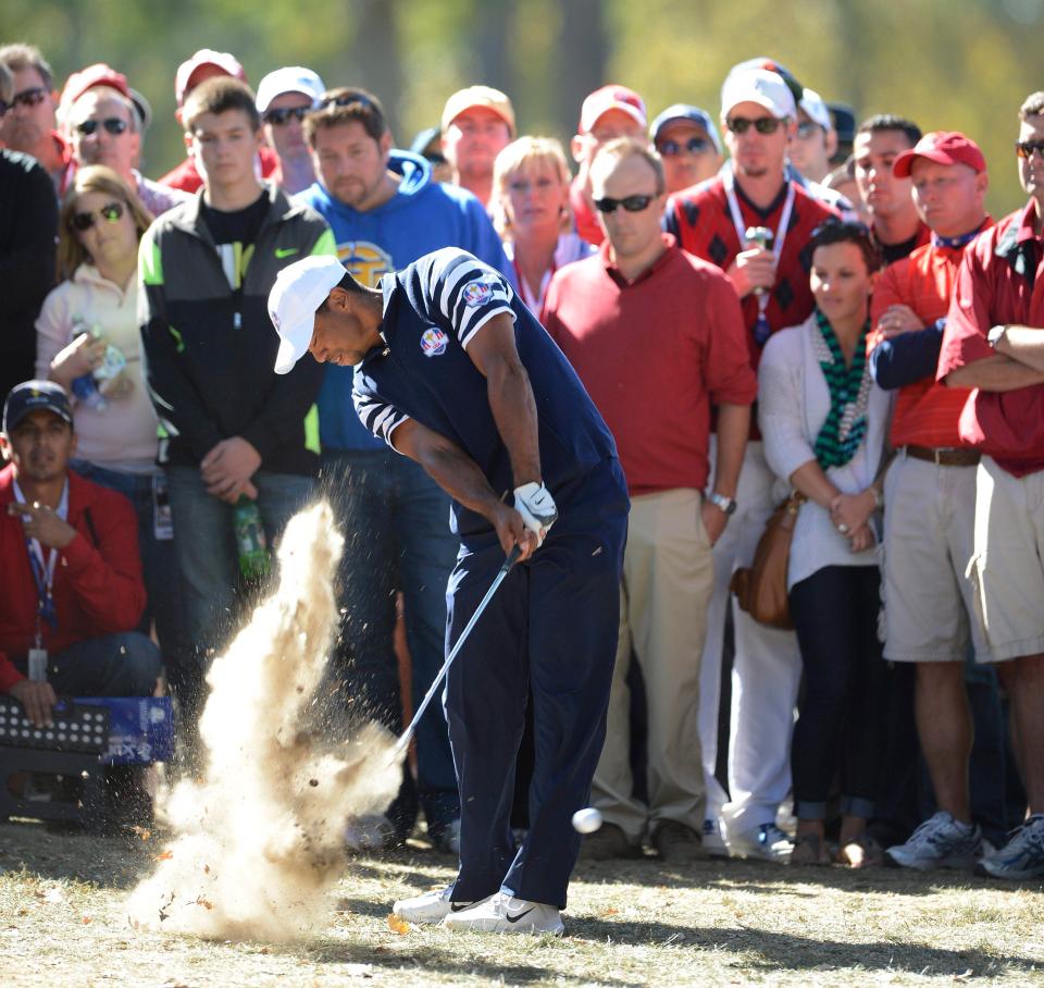  Tiger Woods is a typically wild driver of the ball but makes lots of birdies, suggesting he is better suited to fourballs