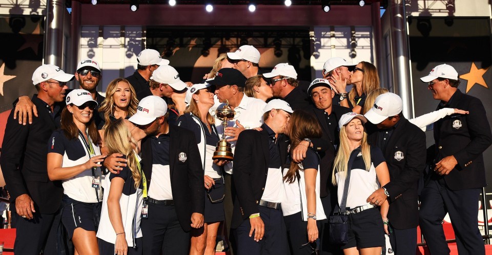 The United States celebrates during the 2016 closing ceremony