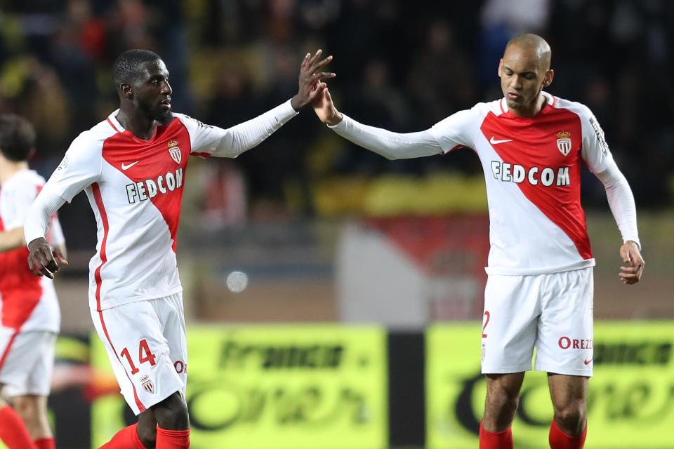  Fabinho and Tiemoue Bakayoko played alongside each other at Monaco