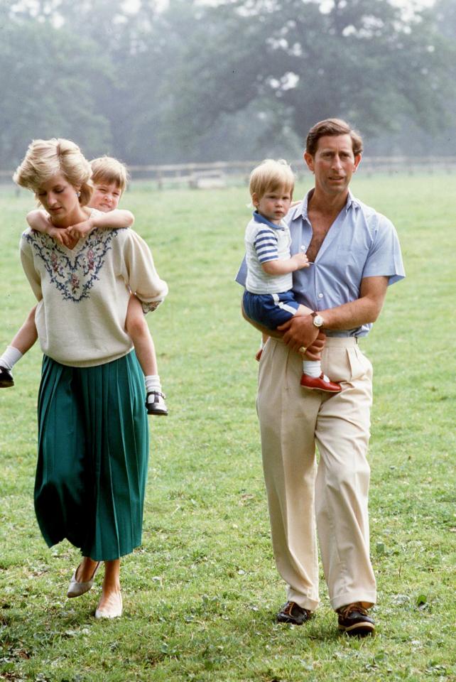  The couple with Prince William and Prince Harry at their home Highgrove House in Tetbury when they were still trying to make their marriage work