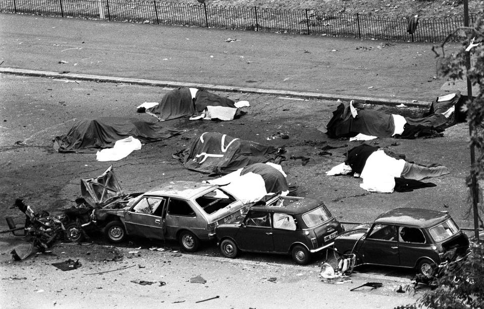  The 1982 IRA attack on the Household Cavalry’s barracks killed four soldiers. A further 31 were injured and seven horses died.