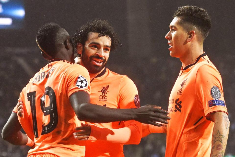  Liverpool's triple threat of attack of Mo Salah, Sadio Mane and Roberto Firmino could win them the league