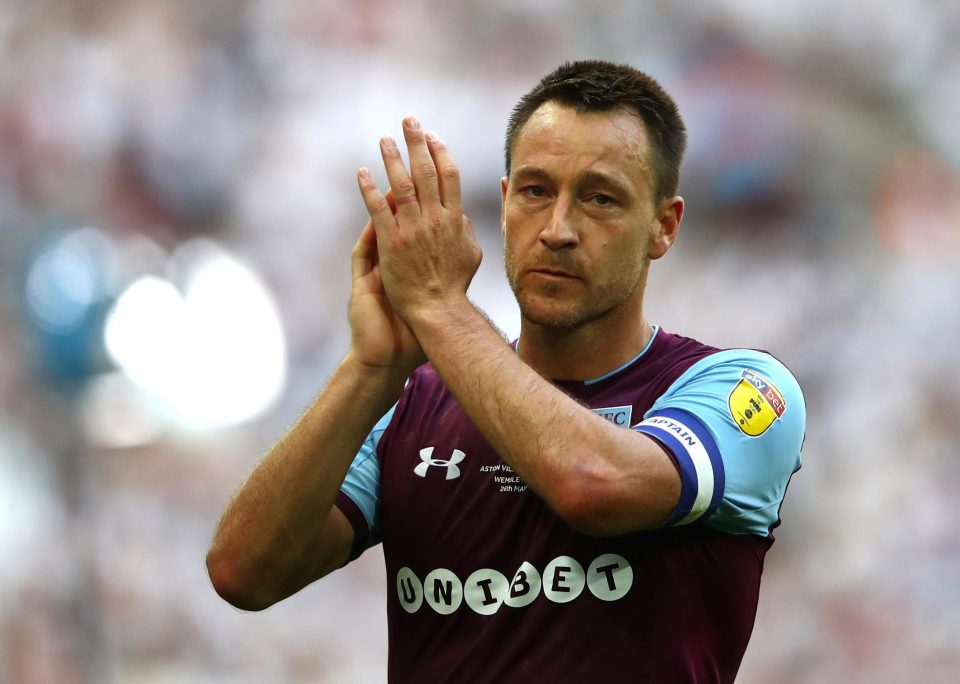  Terry left Villa after their play-off defeat to Fulham on May 26