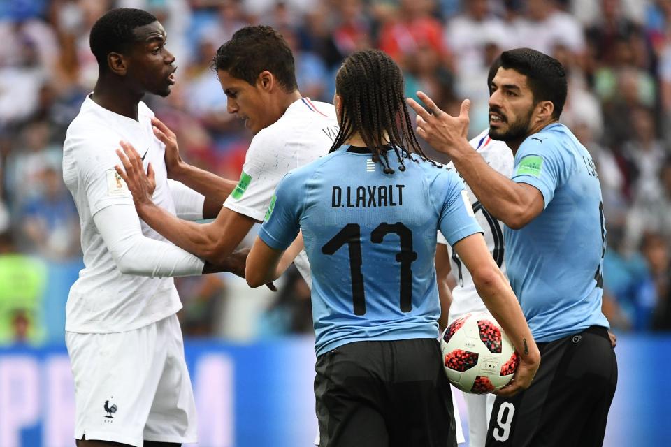  Paul Pogba and Luis Suarez came up against each other at the World Cup