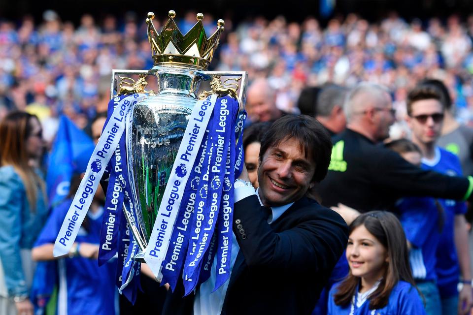  Italian Antonio Conte enjoyed major success in his first Chelsea season by winning the Premier League