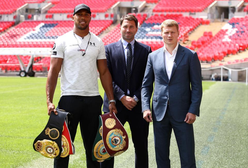  AJ will defend his four belts at Wembley