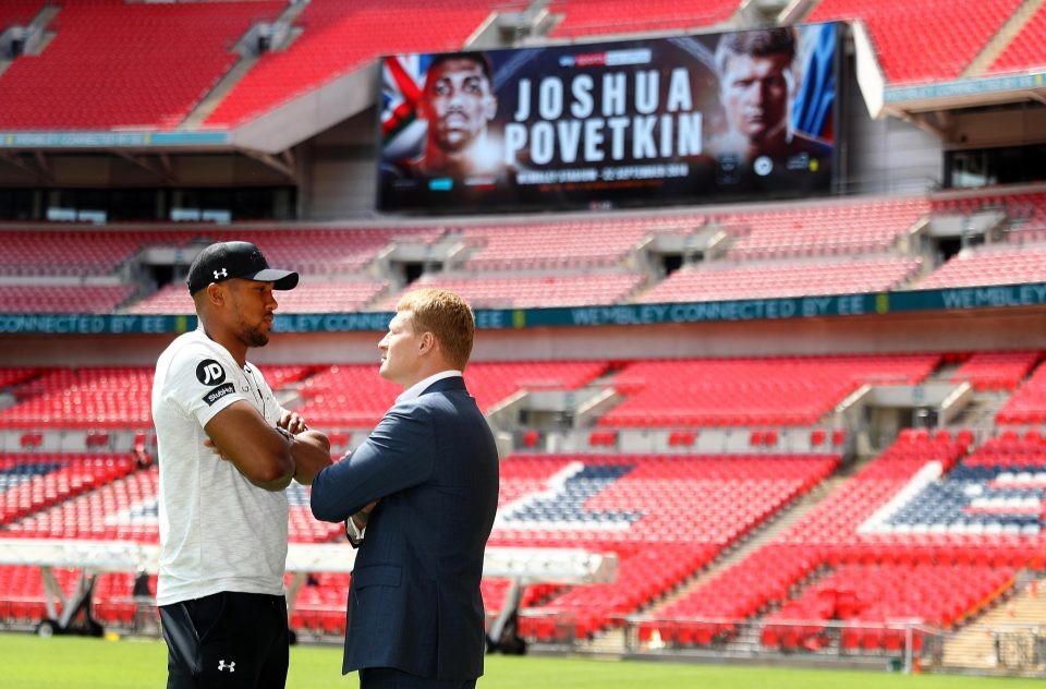  AJ defends his titles against Povetkin at Wembley Stadium