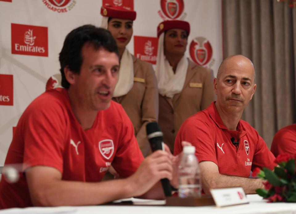  Ivan Gazidis was behind the appointment of Unai Emery but has quit just three months after bringing him in